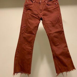 Zara TRF Jeans in Rust Brown